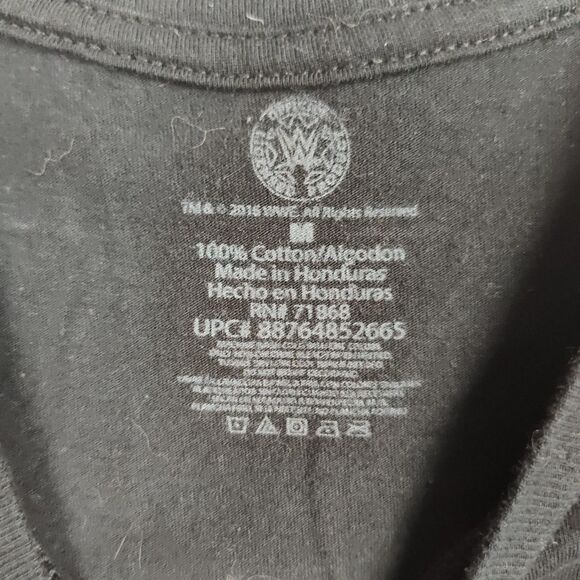 WWE Graphic Print T-Shirt Men's Size M Black Superstar Faces Officially Licensed - Picture 7 of 8